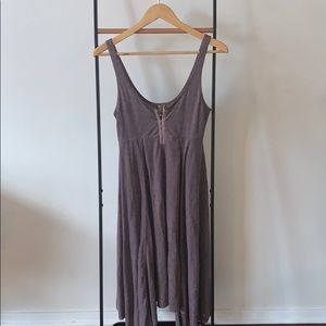 Free People Scoop Tank Dress Tonal Leopard Print